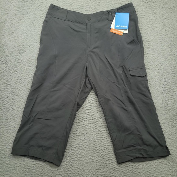 Columbia Psych to Hike Knee Pants Women's 12 Gray Omni-Shade Hiking Outdoor NWT - Picture 1 of 12
